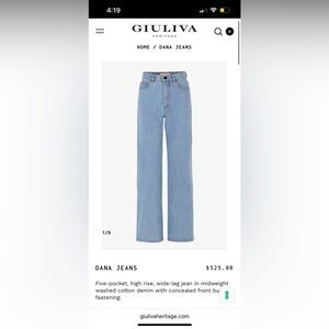 Giuliva Dana Light Blue High Waist Straight Leg Jeans